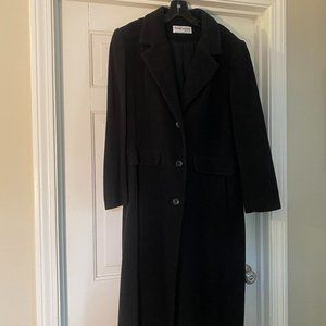 Long Wool Coat.  Dark Grey size 6